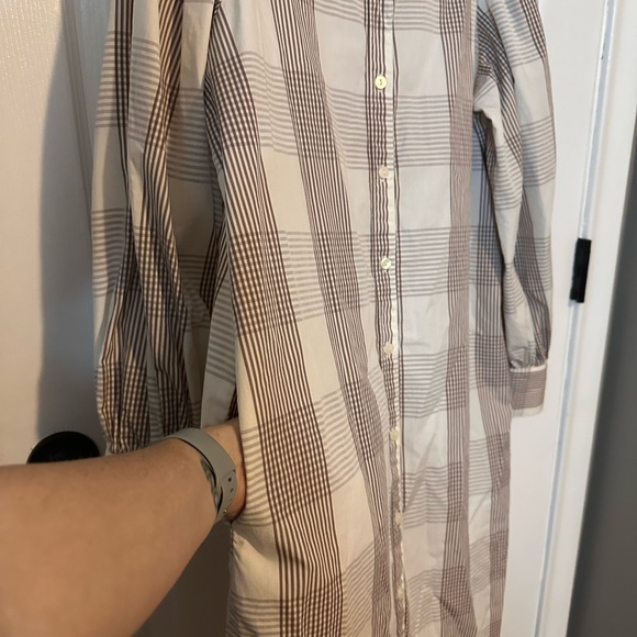 A new day Tie-Waist Shirt Dress in Neutral Stripe - Picture 9 of 12